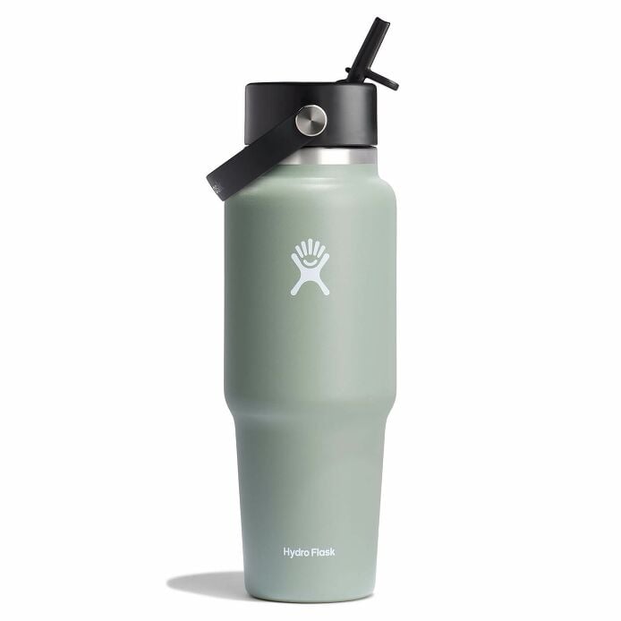 32 oz Wide Mouth Travel Bottle with Flex Straw Cap - Agave K8